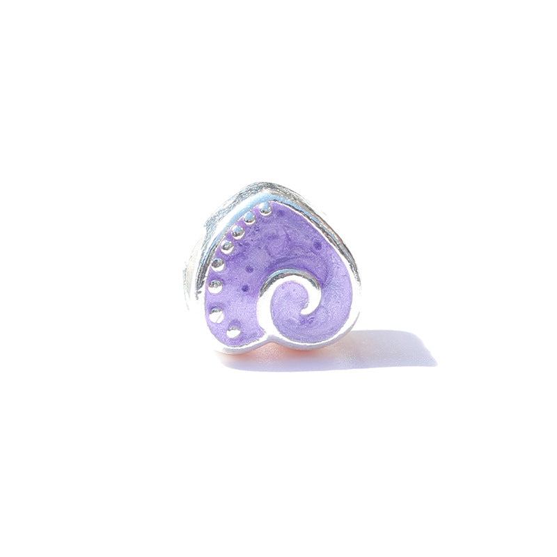 Aceite al por mayor Drip Heart Butterfly Big Hole Beads brillantes de coloridos